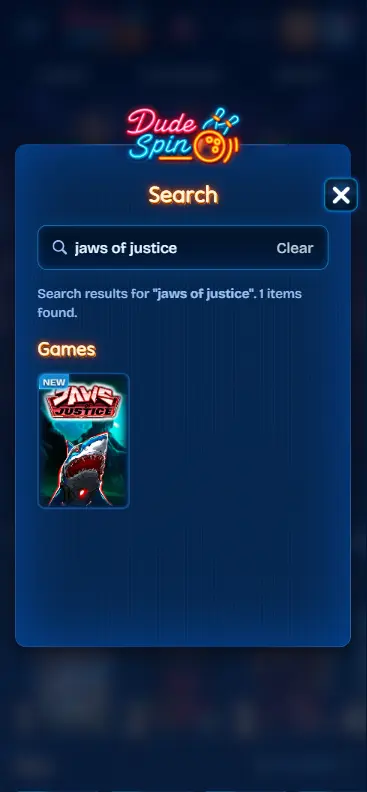Jaws of Justice Hacksaw Gaming tile in casino slots lobby